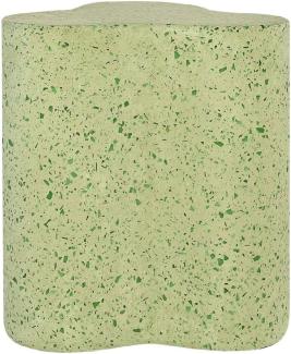 Casa Padrino Luxus Terrazzo Naturstein Beistelltisch / Hocker Grün 41,5 x 41,5 x H. 45 cm - Wohnzimmer Möbel - Hotel Möbel - Naturstein Möbel - Luxus Möbel - Luxus Einrichtung