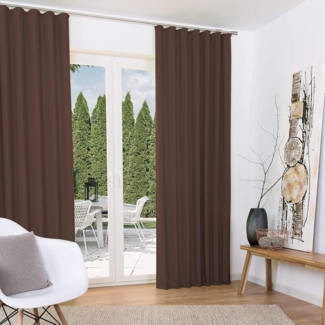 Beautissu Vorhang Amelie Luna, 2er Set Kräuselband Thermogardine 140x245cm