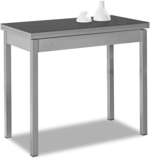 ASTIMESA Buchart Küchentisch, Metall, Graphit, 80x40 cm bis 80x80 cm