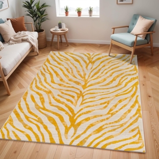 Livabliss Teppich LUANDA, rechteckig, Höhe: 11 mm, Skandinavischer Teppich, Boho Wohnzimmerteppich/Läufer im Zebra Muster