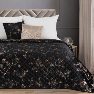 Elegante Tagesdecke Decke BLINK 5 schwarz 220x240 cm schwarz