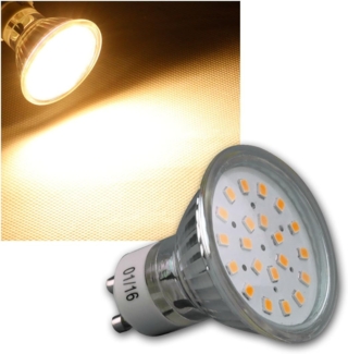 LED Strahler GU10 "H40 SMD", 120°, 230V/3W, 280lm, 3000K, Warmweiß