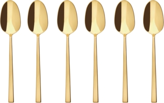 Sambonet Rock Edelstahl/PVD Gold Mokkalöffel Set 6