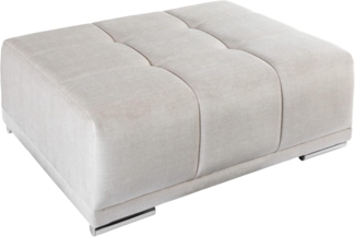 riess-ambiente Fußhocker ELEGANCIA 112cm champagner beige (Einzelartikel, 1 St), Wohnzimmer · Samt · mit Ziersteppung · Modern Design