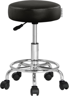 Casaria Drehhocker, Höhenverstellbar 10cm Polsterung 360°C Drehbar 51-65cm Sitzhöhe Metall
