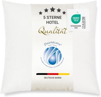 ZOLLNER Kopfkissen, Füllung: 100% Entendaunen, Seitenschläfer, Rückenschläfer, Bauchschläfer, 40 x 40 cm, 100% Baumwolle, vom Hotelwäschespezialisten