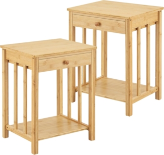 Beistelltisch Ranua 2er Set Bambus Natur [en. casa]