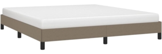 vidaXL Bettgestell ohne Matratze Taupe 180x200 cm Stoff 346740