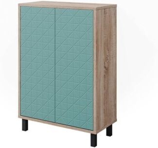 Vicco 'Agasta' Badschrank, Spanplatte, 56,2 x 83,2 x 28 cm, Mintgrün / Sonoma