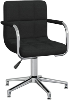 vidaXL Esszimmerstuhl Drehbar Schwarz Stoff 3088068