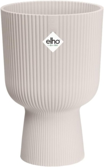 elho Vibes Fold Coupe 14 Pflanzentopf - Blumentopf für Innen - 100% recyceltes Plastik - Ø 13.9 x H 21.0 cm - Weiß/Leinenweiß