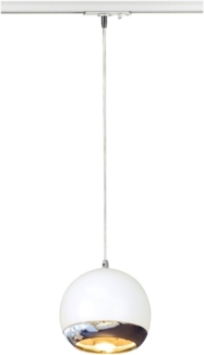 SLV No. 143621 LIGHT EYE Pendelleuchte weiß chrom GU10 inklusive 1-Phasen-Adapter