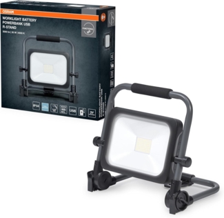 OSRAM LED-Akku-Arbeitsleuchte, 30W, 6500K, 3000lm, kaltweiß, IP54, schwarz/grau