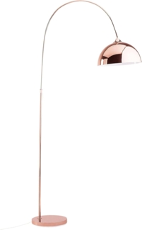 'Candella' Stehlampe Kupfer Metall 160 cm verstellbarer Schirm Glockenform langes Kabel mit Schalter Bogenlampe Industrie Look