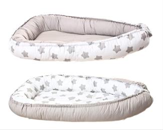 Multifunktionale Kuschelnest Babynest Kokon für Babys und Säuglinge, Nestchen, Reisebett, 100% Baumwolle, antiallergisch