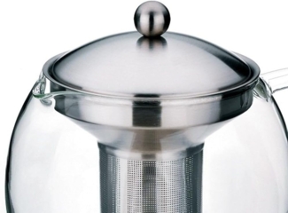 Kela Teekanne Cylon aus Glas mit Teesiebeinsatz aus Edelstahl 1200ml