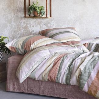 Irisette Seersucker Bettwäsche Easy Harrogate rot | 155x220 cm + 80x80 cm