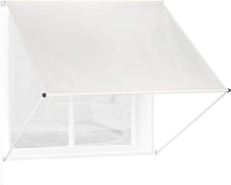 Fallarmmarkise HxB: 120x150 cm, Schattenspender für Fenster, 50+ UV-Schutz, Seilzug, Polyester & Metall, beige