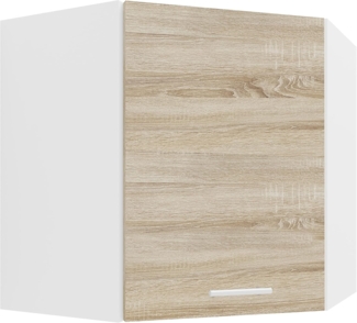 VCM Küchenmöbel Hängeschrank Esilo 918655 Weiß / Sonoma-Eiche H. 60 x B. 57 x T. 57 cm