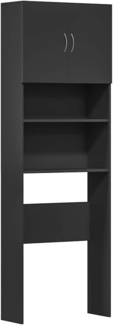 vidaXL Waschmaschinenumbauschrank Waschmaschinenschrank Schwarz 64x24x190 cm Holzwerkstoff (1-St)