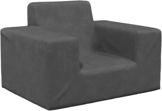 Kindersofa Anthrazit Weich Plüsch 4104774