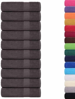 vidaXL Duschtücher 10 Stk. Anthrazit 70x140 cm 360 g/m² 100% Baumwolle 136687