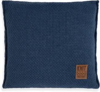 Knit Factory Jesse Kissen 50x50 cm Glatt Dunkelblau