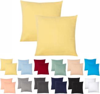 Livessa 2er Set Kissenbezug 50x50 aus%100 Baumwolle Jersey Stoff - Verdeckter Reißverschluss, Kopfkissenbezug 50x50 cm, Kissenhülle, Ultra weich und atmungsaktiv, Oeko-Tex Zertifiziert