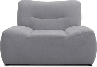 DOMO Collection Boho Loveseat, Sessel, Polstersessel im Boho-Style, Sofa, Couch, Bigsofa in dunkelgrau