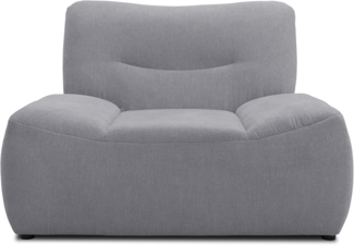 DOMO Collection Boho Loveseat, Sessel, Polstersessel im Boho-Style, Sofa, Couch, Bigsofa in dunkelgrau