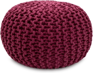 Amagohome Sitzhocker Strickhocker Pouf Ø45 o. 55cm Bodenkissen Sitzpouf XXL Baumwolle nachh