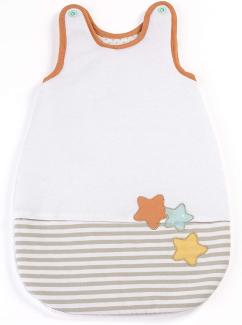 Puppenschlafsack Weiss/Beige