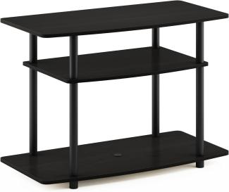 Furinno TV-Schrank mit 3 Ebenen, Espresso/Schwarz, 40. 13 x 40. 13 x 59. 18 cm