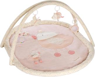 Fehn feehnLAND 3-D-Activity-Decke Krabbeldecke Vogel Rose/Beige