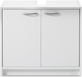 Waschbeckenunterschrank >Smash< in Weiß matt aus MDF - 63x55x29cm (BxHxT)