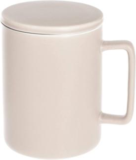 Teebecher mit Sieb und Deckel NATURE, 400 ml, taupe