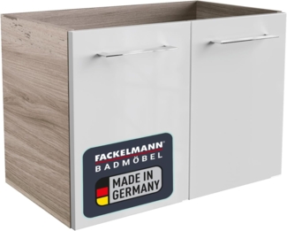 Fackelmann LIMA Waschtischunterschrank 60 cm, Braun/Weiß