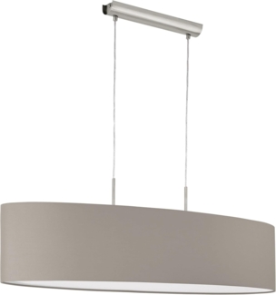 Eglo 31585 Pendellampe PASTERI oval in taupe, E27 max. 2X40W L:100cm Ø28cm H:110cm dimmbar