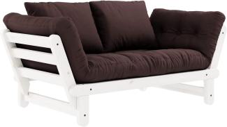 KARUP DESIGN Futonsofa BEAT Gestell Weiß Matratze Brown