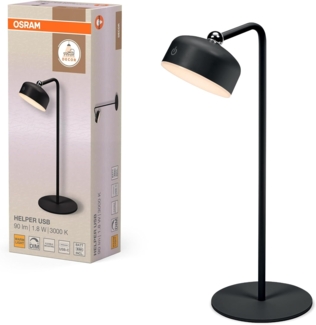 OSRAM LED-Tischleuchte, 1,8W, 3000K, 100lm, warmweiß, Dimmbar, IP20, schwarz