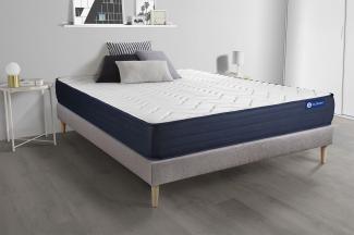 Actilatex life matratze 130x190cm + Bettgestell mit lattenrost - Dicke : 22cm - Latex und Memory-schaum - H5