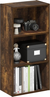 Furinno Luder 3-stufiges Bücherregal mit offenem Regal, Bernsteinkiefer