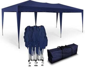 Kronenburg Faltpavillon wasserdicht Pavillon, Gartenzelt, 3x6 m - mit UV Schutz 50+, Blau