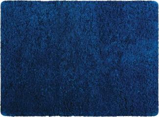 MSV Badteppich Badematte Badvorleger Duschvorleger Mikrofaser Hochflor flauschig 40x60 cm – Blau