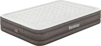 Bestway 'Fortech' Doppelluftbett mit integrierter Elektropumpe, grau, 203 x 152 x 36 cm