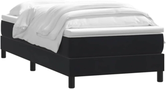 vidaXL Bett Boxspringbett mit Matratze Schwarz 80x210 cm Samt