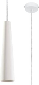 Pendelleuchte, Keramik, Weiß