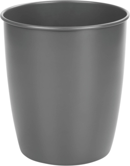 mDesign Mülleimer Abfalleimer Papierkorb Badmülleimer Rund Metall Dunkelgrau