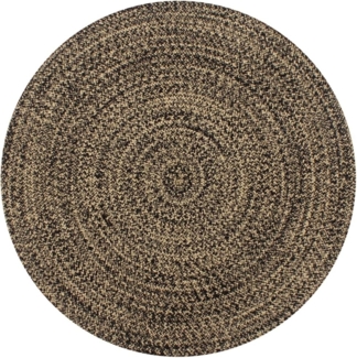 vidaXL Teppich Handgefertigt Jute Schwarz und Natur 150 cm 133727