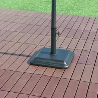 Sonnenschirmständer Biccari Beton 35x35x5,5 cm Schwarz 12 kg [casa. pro]